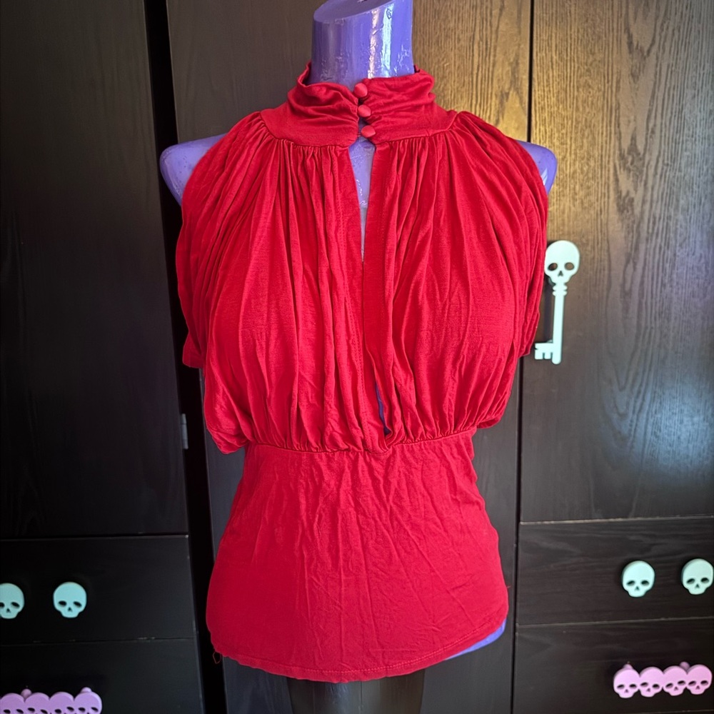 Urban Behavior Red Halter Blouse